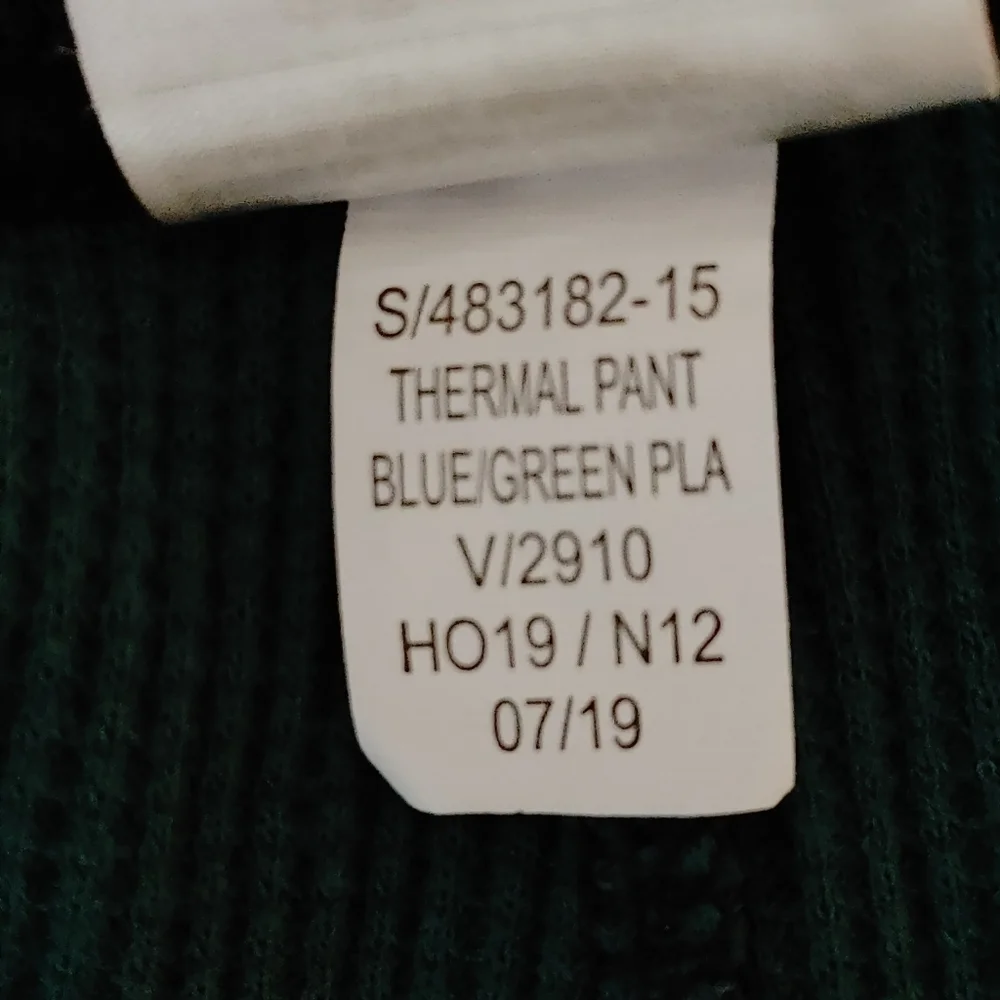 OLD NAVY THERMAL PAJAMAS, BLUE/GREEN PLAID XL (Top) & M (Bottom) - Picture 8 of 11